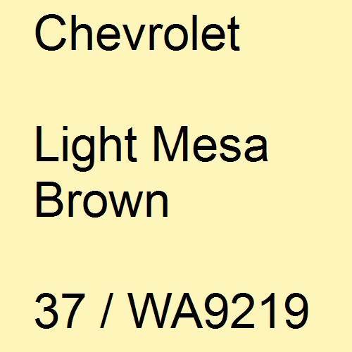 Chevrolet, Light Mesa Brown, 37 / WA9219.